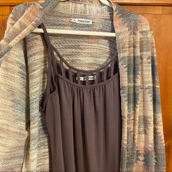 Maurices tank with matching cardi!! - Picture 3 of 6